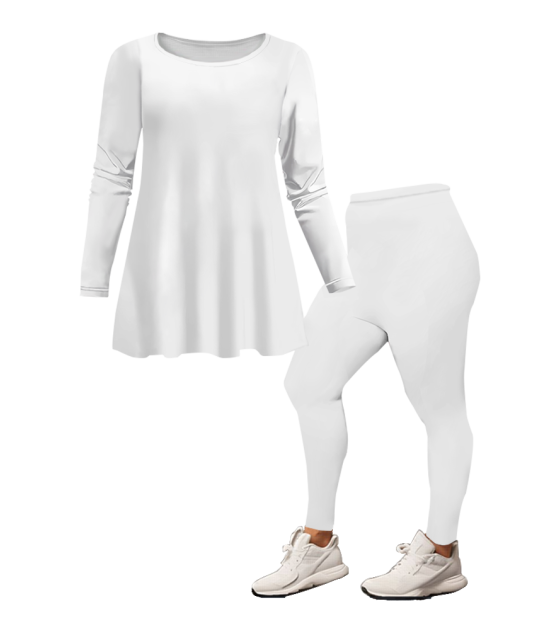 女长袖长裤套装LTWJ20892 - 磨毛牛奶丝-210g/S